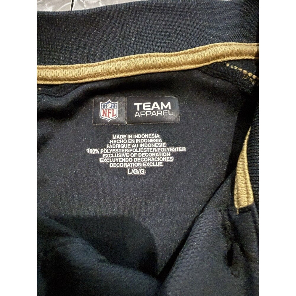 NFL Team Apparel New Orleans Saints NFL Football Polo Shirt Black/Gold - L - Picture 5 of 8